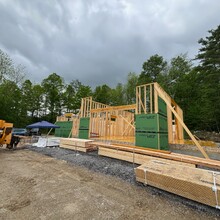Luxury home under construction in Manchester, Vermont